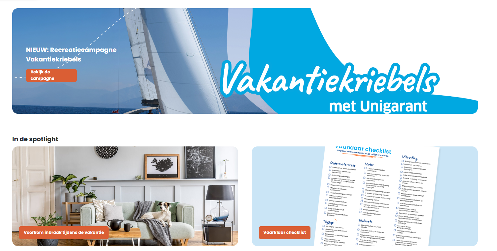 marketingportal tussenpersonen beginscherm